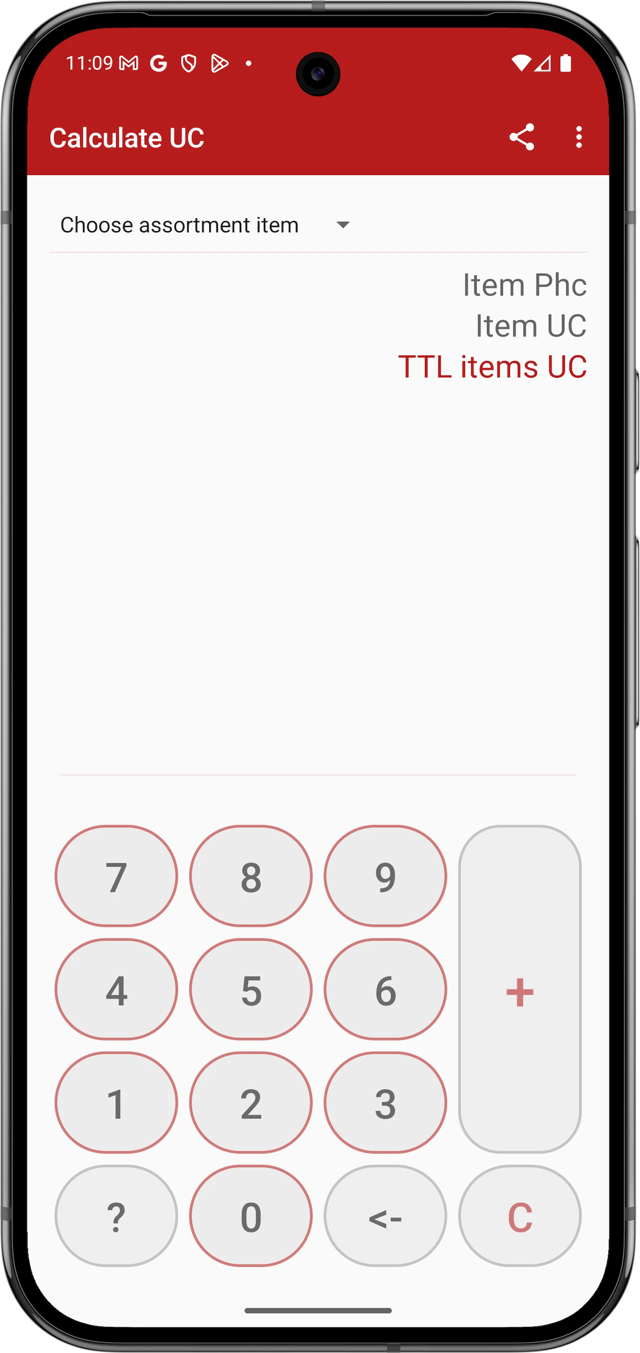 Calculate UC Android aplikacija